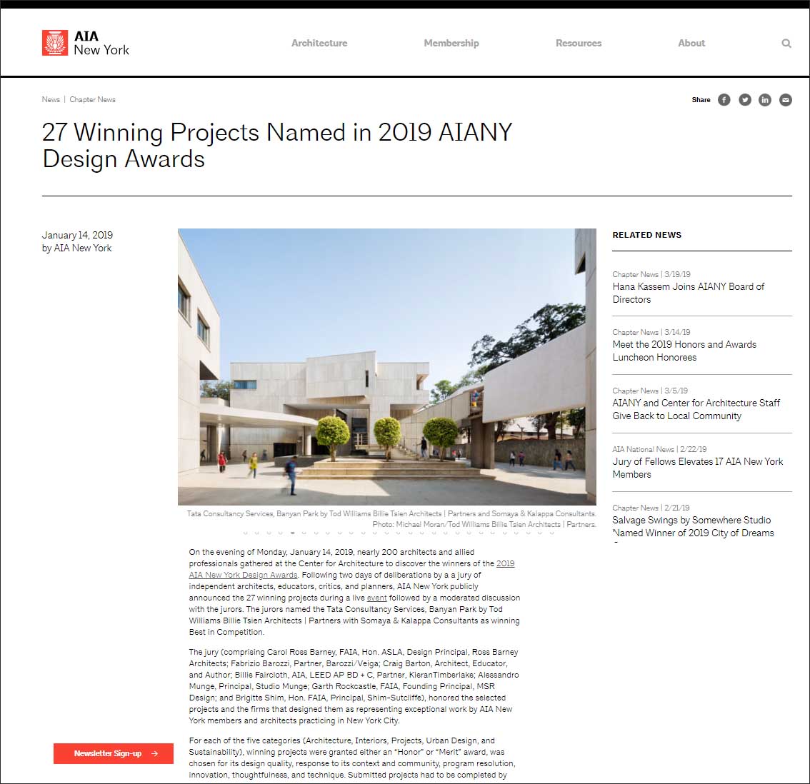 27 Winning Projects Named in 2019 AIANY Design Awards, AIA New York - January 2019